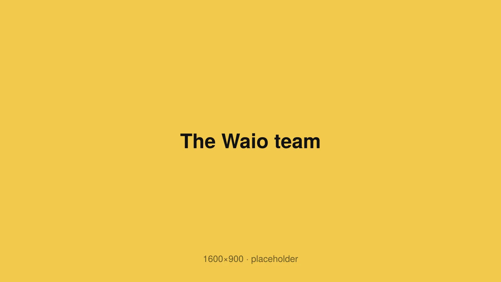 The Waio team