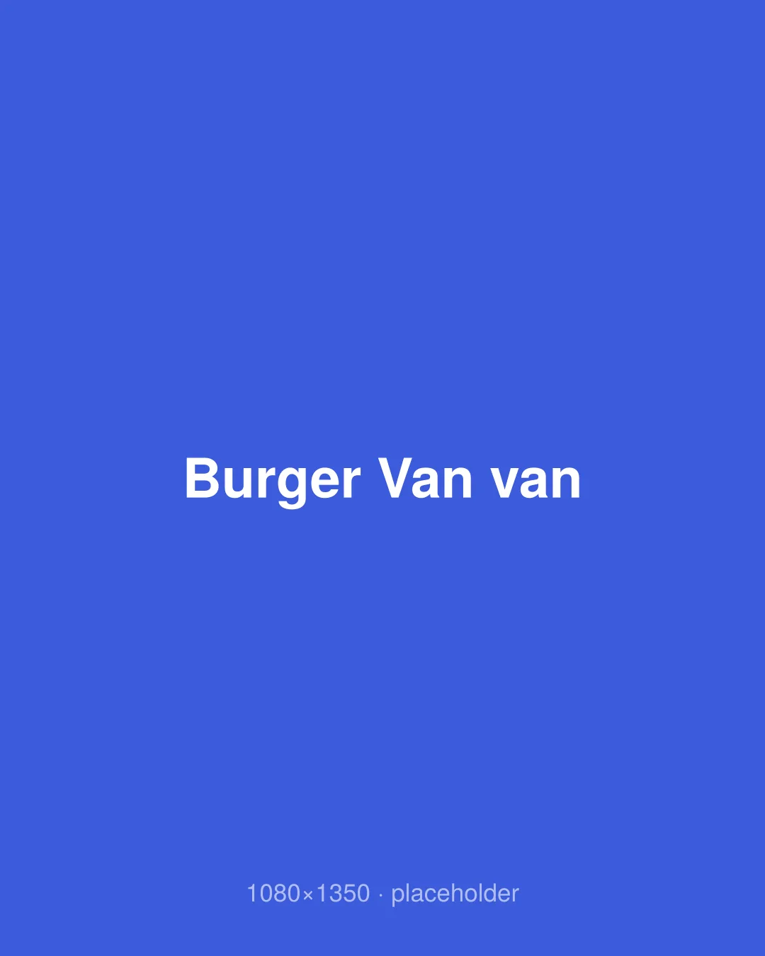 Burger Van van