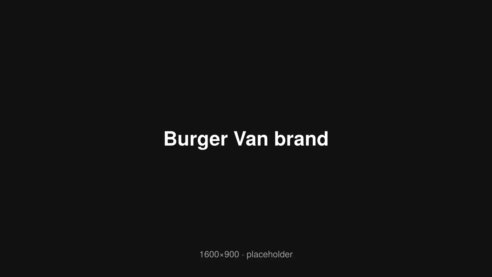 Burger Van brand