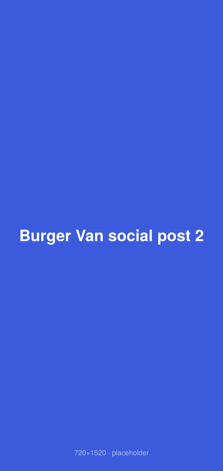 Burger Van social post 2
