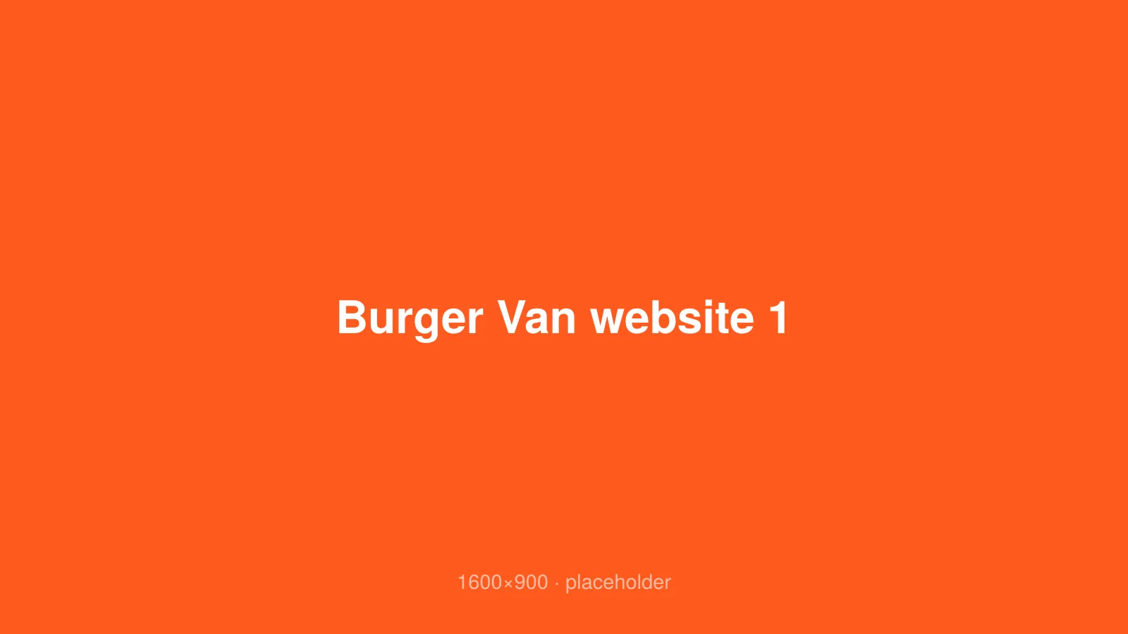 Burger Van website 1