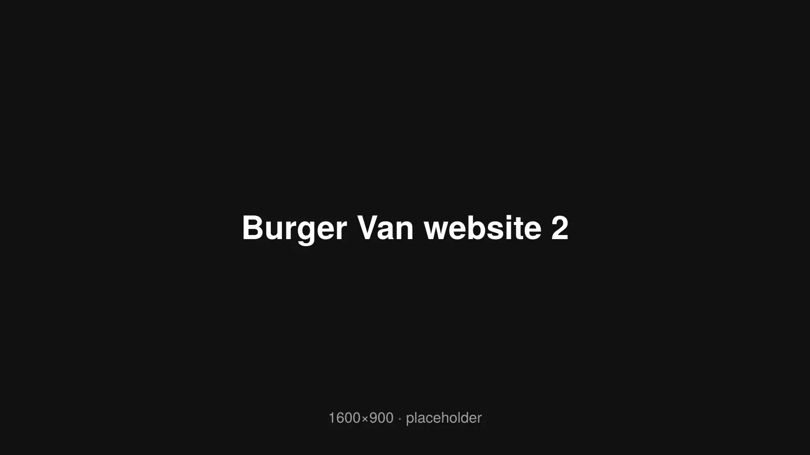 Burger Van website 2