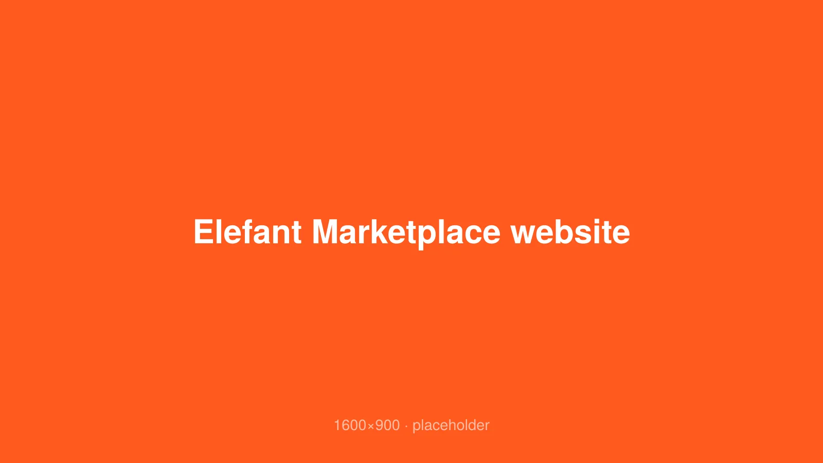 Elefant Marketplace website