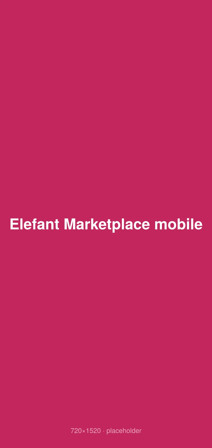 Elefant Marketplace mobile