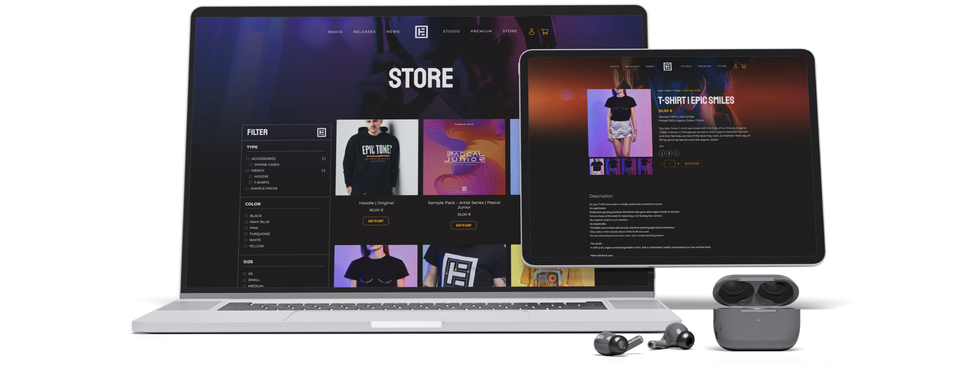 Epic Tones website 1