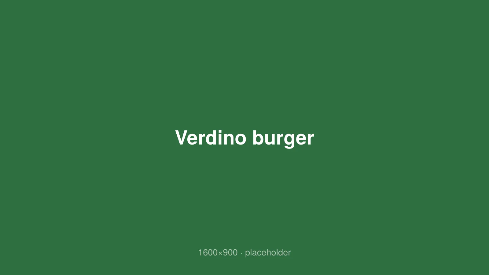 Verdino burger